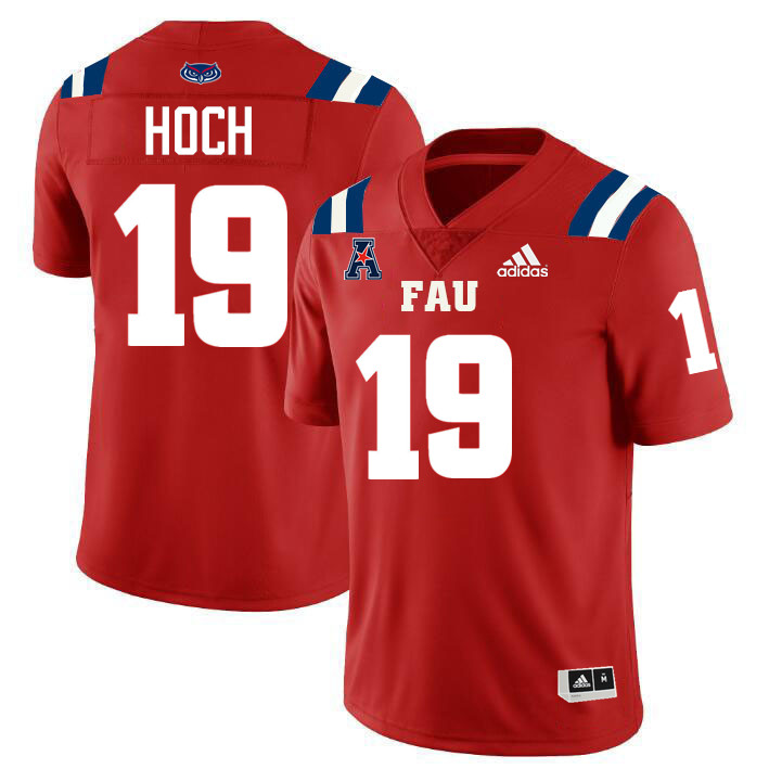 #19 Branden Hoch FAU Jersey,Florida Atlantic Owls Football Jersey,Uniforms,Gears-Red